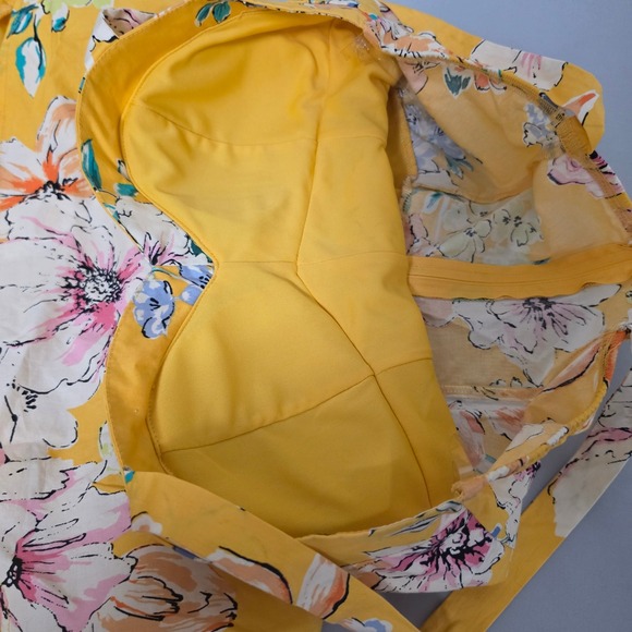 Bailey Blue Yellow Floral Fit Flare Sundress XL Fairycore Cottagecore Whimsical - Picture 5 of 11